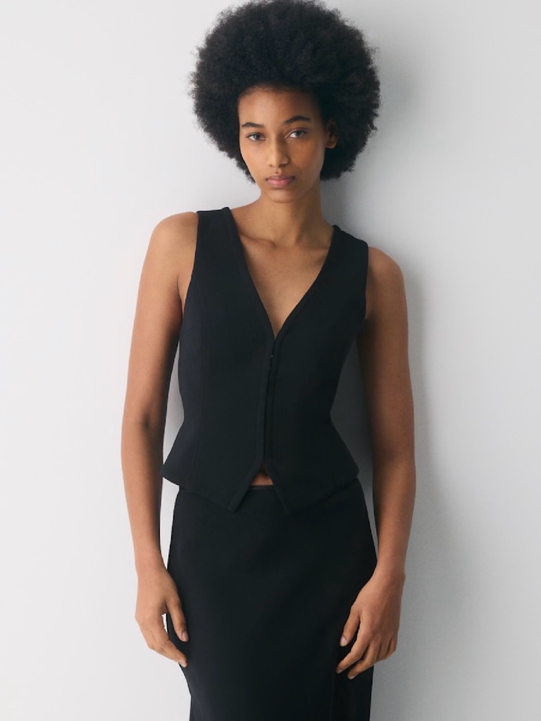 Euc Aritzia X Wilfred - Black Attire Vest, 4